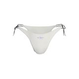 Kadın Yandan Bağlamalı Logo Detaylı Beyaz Bikini Altı