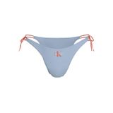 Kadın Yandan Bağlamalı Logo Detaylı Mavi Bikini Altı