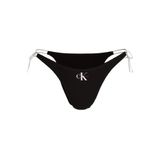 Kadın Yandan Bağlamalı Logo Detaylı Siyah Bikini Altı