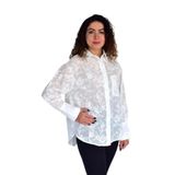 Kadın Yazlık Otantik Çiçekli Gömlek BGL-ST04249 EKRU S