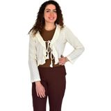 Kadın Yazlık Otantik File Bağcıklı Hırka BGL-ST04247