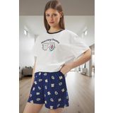 Kadın Yazlık Pamuklu Pijama Takımı Regular Kalıp Avokado Desenli Seçkin Malzeme Mükemmel Uyum