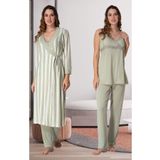 Kadın Yeşil Sabahlıklı Hamile Lohusa Pijama Takım Effort, XL, Effortt9034-19804IGP2717354
