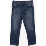 Kadın Yıldız Taş Detaylı Straight Fit Jean Pantolon