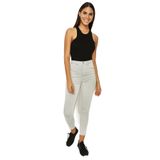Kadın Yırtık Detaylı Yüksek Bel Skinny Jeans Gri 34