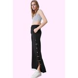Kadın Yüksek Bel Geniş Paça Pantolon Casual Dokuma Kumaş Rahat Günlük Yaz Aylarının Vazgeçilmezi