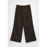 Kadın Yüksek Bel Kahverengi Wide Leg Pantolon