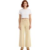 Kadın Yüksek Bel Wide Leg Gabardin Pantolon Fonksiyonel Dayanıklı Kaliteli Konforlu Modern