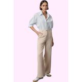 Kadın Yüksek Bel Wide Leg Pantolon Casual Dokuma Kumaş Günlük Hafta Sonu Dayanıklı Malzeme