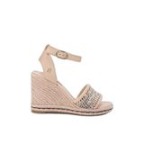 Kadın Yüksek Platform Tabanlı Açık Burunlu Bej Sandalet FW0FW09471-0F5