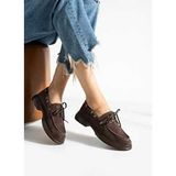Kadın Yula Fashion Shoes Camelia Loafer Acı Kahve Suni Deri Ortopedik Tabanlı Günlük Ayakkabı - Kahverengi