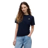 Kadın Yuvarlak Yaka Kısa Kol Düz Regular Fit Lacivert T-Shirt WW0WW49941-C1G