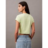 Kadın Yuvarlak Yaka Kısa Kollu Kısa Yeşil T-Shirt LV047AB802-64O