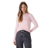 Kadın Yuvarlak Yaka Uzun Kol Yün Kumaş Regular Fit Pembe Kazak LV044D370G-XRM