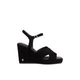 Kadın%100 Süet Yüksek Topuklu Siyah Sandalet FW0FW09218-BDS