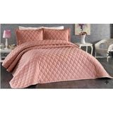 Kadınca Dükkan Nare Milas Dokuma Çift Kişilik Yatak Örtüsü Takımı - 250 x 260 cm - Pudra
