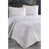 Kadınca Dükkan Tek Kişilik Microfiber Yatak Örtüsü Takımı Krem - 180 x 250 cm