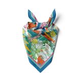 Kadınlar için 55cm x 55cm Fular Küçük Kare Hafif Çiçek Desenli Bandana Boyun Şal, Saç veya Boyun için Etnik Kare Başörtüsü (Çiçek Tasarımı 16)