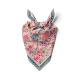 Kadınlar için 55cm x 55cm Fular Küçük Kare Hafif Çiçek Desenli Bandana Boyun Şal, Saç veya Boyun için Etnik Kare Başörtüsü (Çiçek Tasarımı 22)