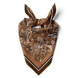Kadınlar için 55cm x 55cm Fular Küçük Kare Hafif Çiçek Desenli Bandana Boyun Şal, Saç veya Boyun için Etnik Kare Başörtüsü (Çiçek Tasarımı 34)