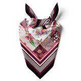 Kadınlar için 55cm x 55cm Fular Küçük Kare Hafif Çiçek Desenli Bandana Boyun Şal, Saç veya Boyun için Etnik Kare Başörtüsü (Çiçek Tasarımı 38)