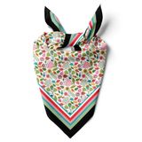 Kadınlar için 55cm x 55cm Fular Küçük Kare Hafif Çiçek Desenli Bandana Boyun Şal, Saç veya Boyun için Etnik Kare Başörtüsü (Çiçek Tasarımı 39)