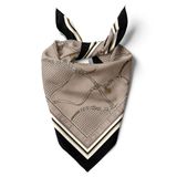 Kadınlar için 55cm x 55cm Fular Küçük Kare Hafif Çiçek Desenli Bandana Boyun Şal, Saç veya Boyun için Etnik Kare Başörtüsü (Kemer Tasarımı 1)