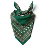 Kadınlar için 55cm x 55cm Fular Küçük Kare Hafif Çiçek Desenli Bandana Boyun Şal, Saç veya Boyun için Etnik Kare Başörtüsü (Noel Tasarımı 3)