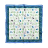 Kadınlar için 55cm x 55cm Fular Küçük Kare Hafif Çiçek Desenli Bandana Boyun Şal, Saç veya Boyun için Etnik Kare Başörtüsü (Yonca Tasarımı)