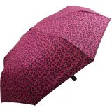 Kadınlar İçin Otomatik Şemsiye Pembe Leopar Desen