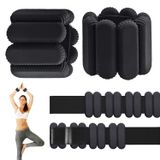Kadınlar için Pilates Bilek ve Ayak Bileği Ağırlıkları, Giyilebilir Güçlü Kol ve Bacak Ağırlıkları 2'li Set (her biri 1 lb), Yürüyüş, Yoga, Dans, Barre, Spor Salonu için Ayarlanabilir Ayak Bileği