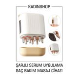 Kadınshop Yeni Nesil Şarjlı Saç Bakım Cihazı Serum Ampul Uygulama Masaj Cihazı Saç Güçlendirme Yüksek Frekans