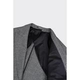 Kadir Büyükkaya Erkek Kırlangıç Yaka Kruvaze CEKET-KAX5956W - 48 - 6 Drop - Siyah