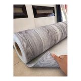 Kadirtarım 2 X 6 Metre Parke Desenli Keçeli Muşamba Pvc Yer Muşambası Ahşap Gri Zemin Döşemesi Soba Altı