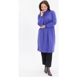 Kado Moda Dik Yaka İki İplik Fermuarlı Tunik - Mor - 44