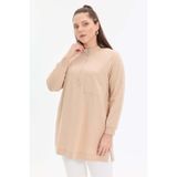 KADO OUTLET İki İplik Dik Yaka Fermuarlı Tek Cepli Tunik