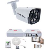 Kadraj 1 Kameralı Güvenlik Kamerası Seti - 5mp Sony Seculensli 1080P Full Hd Ahd, Gece Renkli, 8 Ultra Warm Led, Colorvu Teknolojisi, Metal Aluminyum Kasa - Beyaz