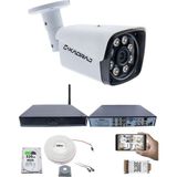 Kadraj 1 Kameralı Güvenlik Seti - 5mp Sony Seculens, 1080P Full Hd Ahd, 8 Ultra Warm Led, Gece Renkli Görüş, 5mp Dvr + Wifi Adaptörü, V1 - Beyaz