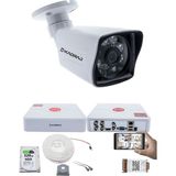 Kadraj 1 Kameralı Set - 5mp Sony Seculensli 1080P Full Hd Ahd, 6 Atom Led, Gece Görüşlü, Güvenlik Kamerası, Plastik Kasa