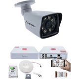 Kadraj 1 Kameralı Set - 5mp Sony Seculensli 1080P Full Hd Ahd,8 Ultra Warm, Gece Renkli, LED Güvenlik Kamerası, Plastik Kasa