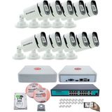 Kadraj 10 Kameralı güvenlik Ip Kamera Seti - 4mp Dış Mekan Kamera, 3.6mm Lens, H.265+, Poe, Gece Renkli Görüş, 16 Kanal Nvr, 16 Port Poe Switch, 2tb HDD