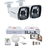 Kadraj 2 Kameralı Güvenlik Kamerası Seti - 5mp Sony Seculens, 6 Atom Led,gece Görüşlü, 1080P Full Hd Ahd, Metal Kasa