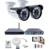 Kadraj 2 Kameralı Güvenlik Seti - 5mp Sony Seculens, 1080P Full Hd Ahd, 6 Atom Led, Gece Görüşlü, IP66, 5mp Dvr + Wifi Adaptörü, V1