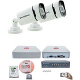 Kadraj 2'li Güvenlik Ip Kamera Seti - 4mp Dış Mekan Kamera H42, 3.6mm Lens, H.265, Poe, Warm Ir Gece Görüşü, 9 Kanal Nvr, 4 Port Poe Switch, 100 Metre Cat6