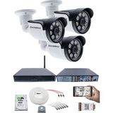 Kadraj 3 Kameralı Güvenlik Seti - 5mp Sony Seculens, 1080P Ahd, 8 Warm Led, Gece Renkli Görüş, Full Hd, 5mp Dvr + Wifi Adaptörü, V1 - Beyaz