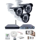 Kadraj 3 Kameralı Güvenlik Seti - 5mp Sony Seculens, 1080P Full Hd Ahd, Gece Görüşlü, 6 Atom Led, IP66, 5mp Dvr + Wifi Adaptörü, V1 - Beyaz