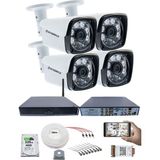 Kadraj 4 Kamera Güvenlik Seti - 5mp Sony Seculens, 1080P Full Hd Ahd, 6 Atom Led, Su Geçirmez, Metal Aluminyum Kasa, V1