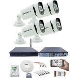 Kadraj 4 Kamera Güvenlik Seti - 5mp Sony Seculens, 1080P Hd Ahd, Gece Renkli Görüş, 4x Ultra Warm Led, Colorvu Teknolojisi, V1 - Beyaz