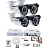 Kadraj 4 Kameralı Set 5mp Sony Seculensli 1080P Güvenlik Kamerası Seti - 8 Warm Led, Colorvu Gece Renkli Görüş, Su Geçirmez, Full Hd, Kolay Kurulum