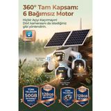 Kadraj 4 Kameralı - Solar Panelli 16000 Mah. Turk Telekom Yıllık Hat Her Ay 50GB TT20 - Beyaz